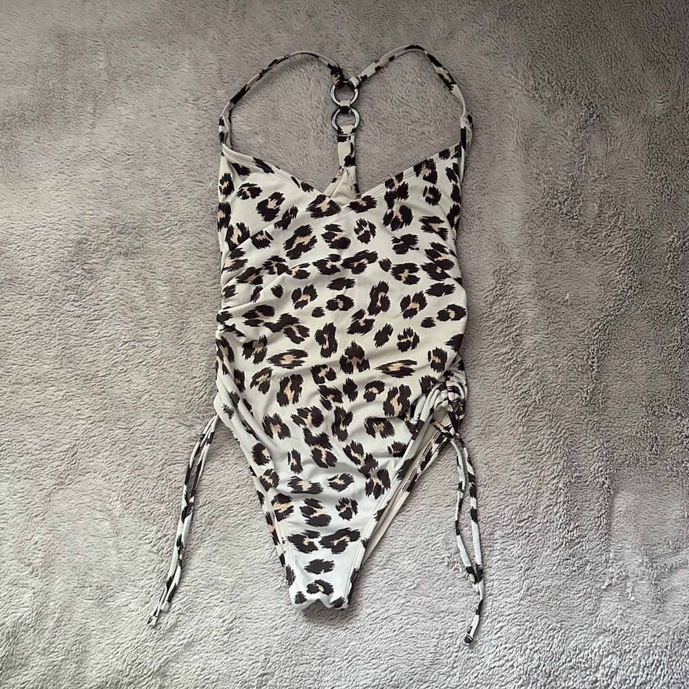 Leopard Print One-Piece Swimsuit